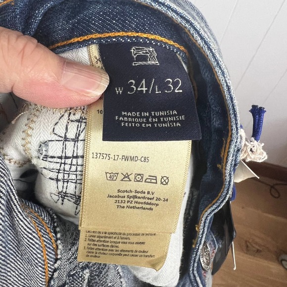 Scotch & Soda Dean Men's Intentionally Distressed and Patched Straight L… - Picture 13 of 14